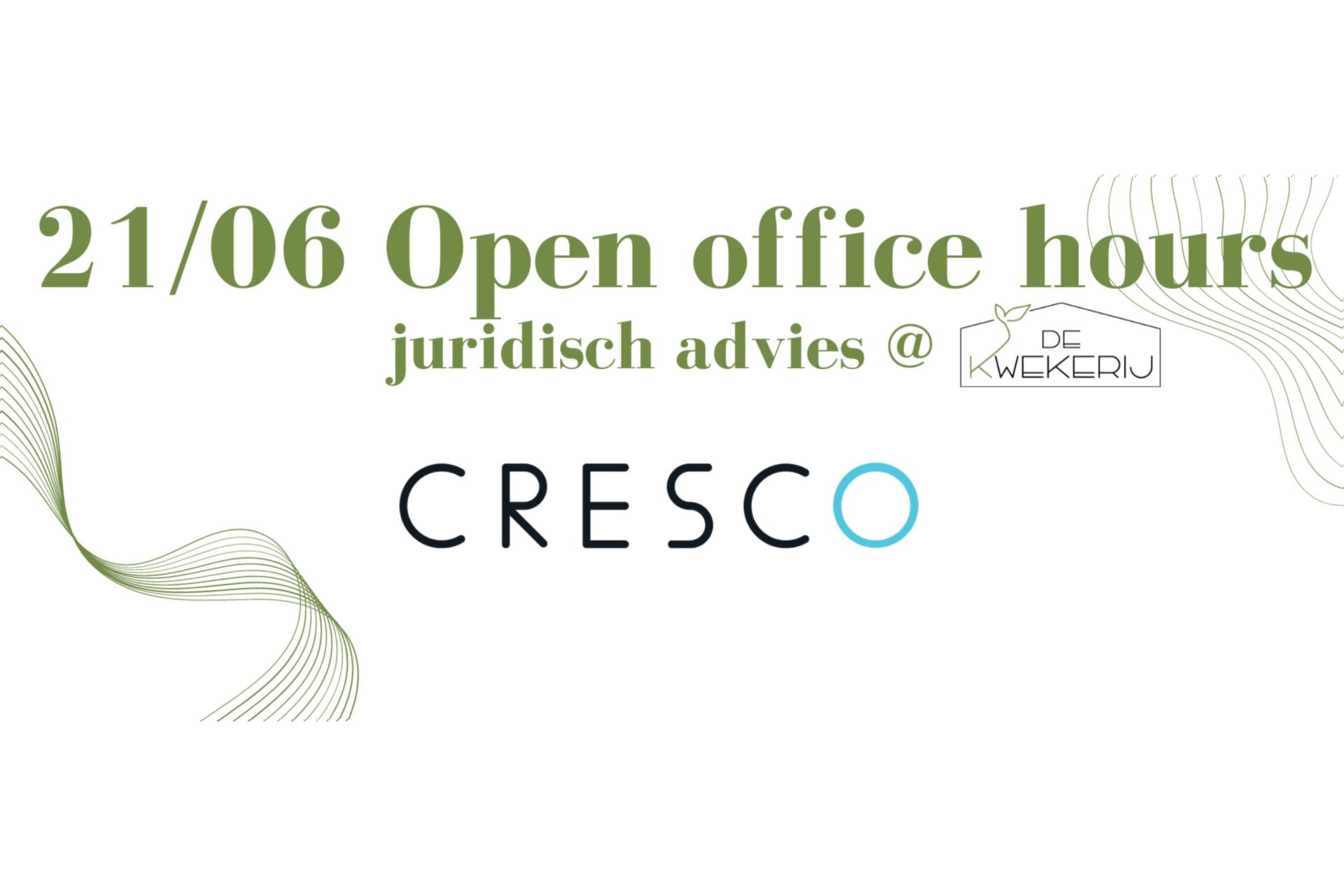 18/06: Open office hours juridisch advies @ De Kwekerij 9u – 13u